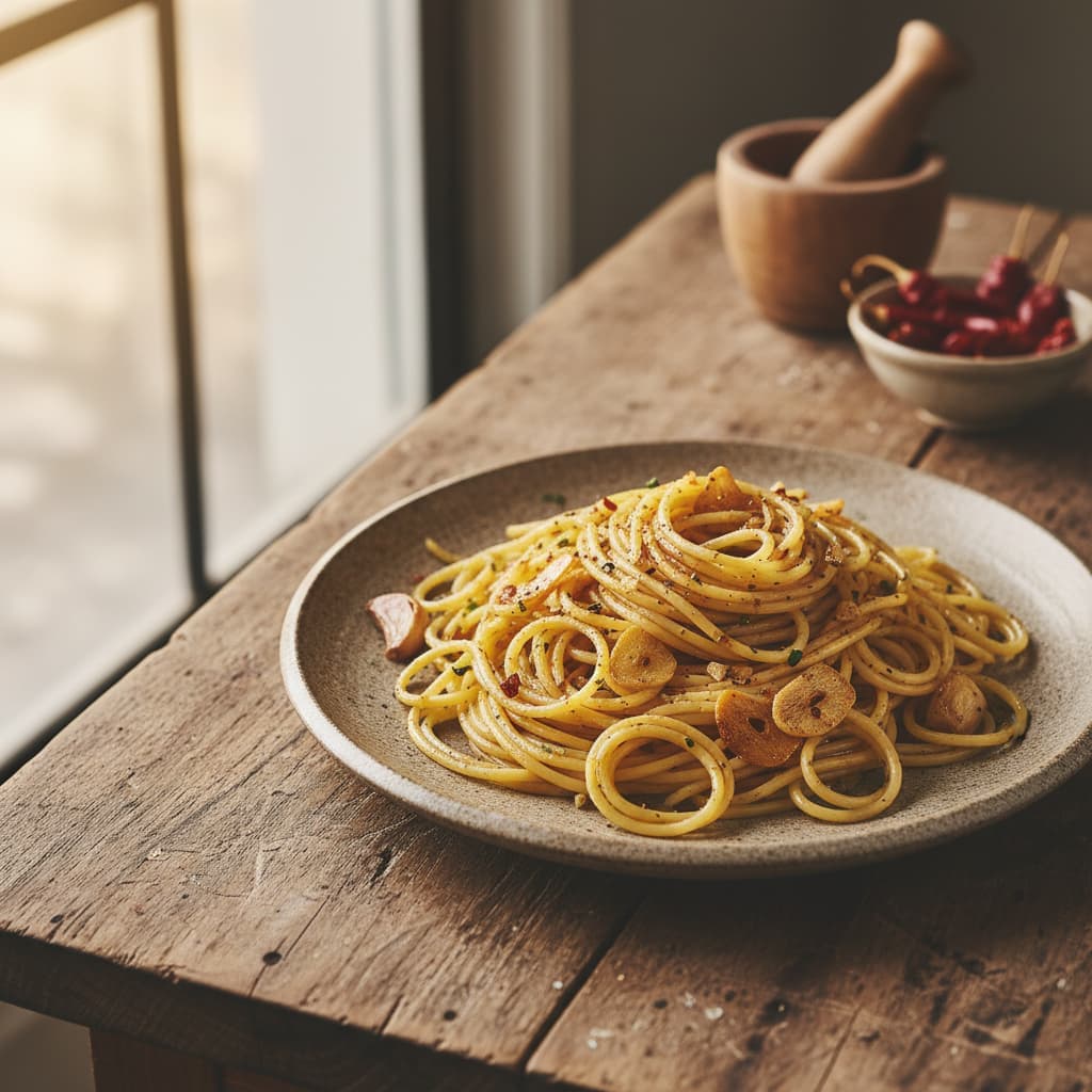 Pasta with Garlic Oil